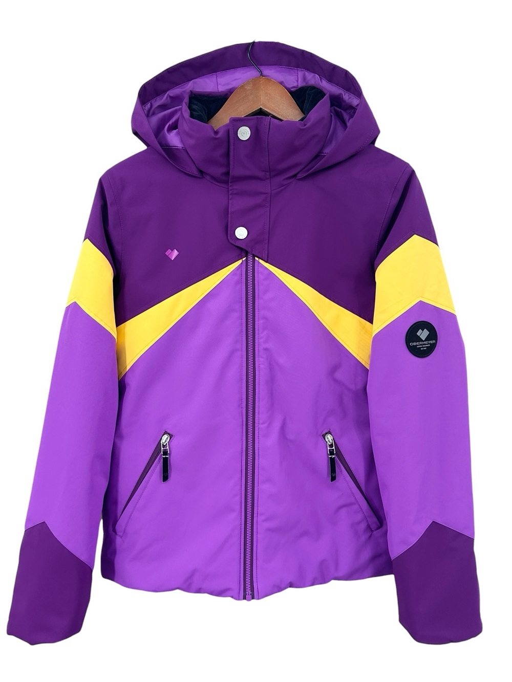 OBERMEYER Teen Winter Ski Jacket Coat Tabor Junior's Purple Yellow